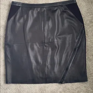 Trouve leather &amp; knit skirt