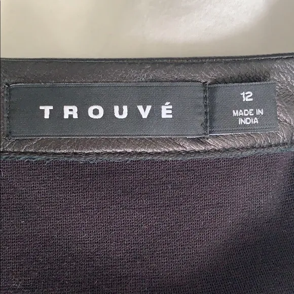 Trouve leather &amp; knit skirt