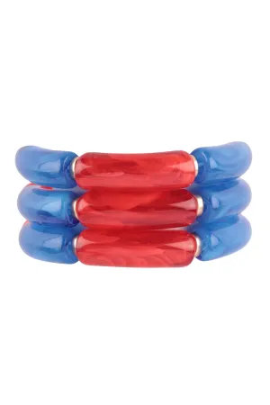 TUBULAR BEAD USA COLOR ACCENT BRACELET
