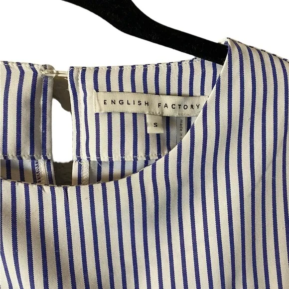 Tuckernuck English Factory Blue Tiered Quinn Relaxed Fit Mini Dress