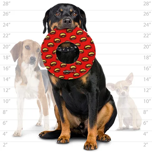 Tuffy Dog Toys - VIP Products - Mighty Ring - Red, Durable, Squeaky Dog Toy, No Stuffing