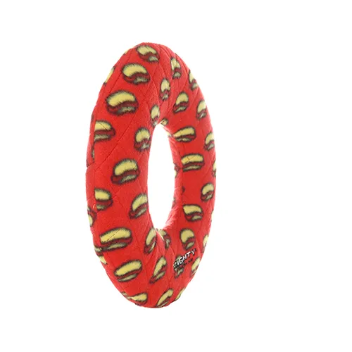 Tuffy Dog Toys - VIP Products - Mighty Ring - Red, Durable, Squeaky Dog Toy, No Stuffing