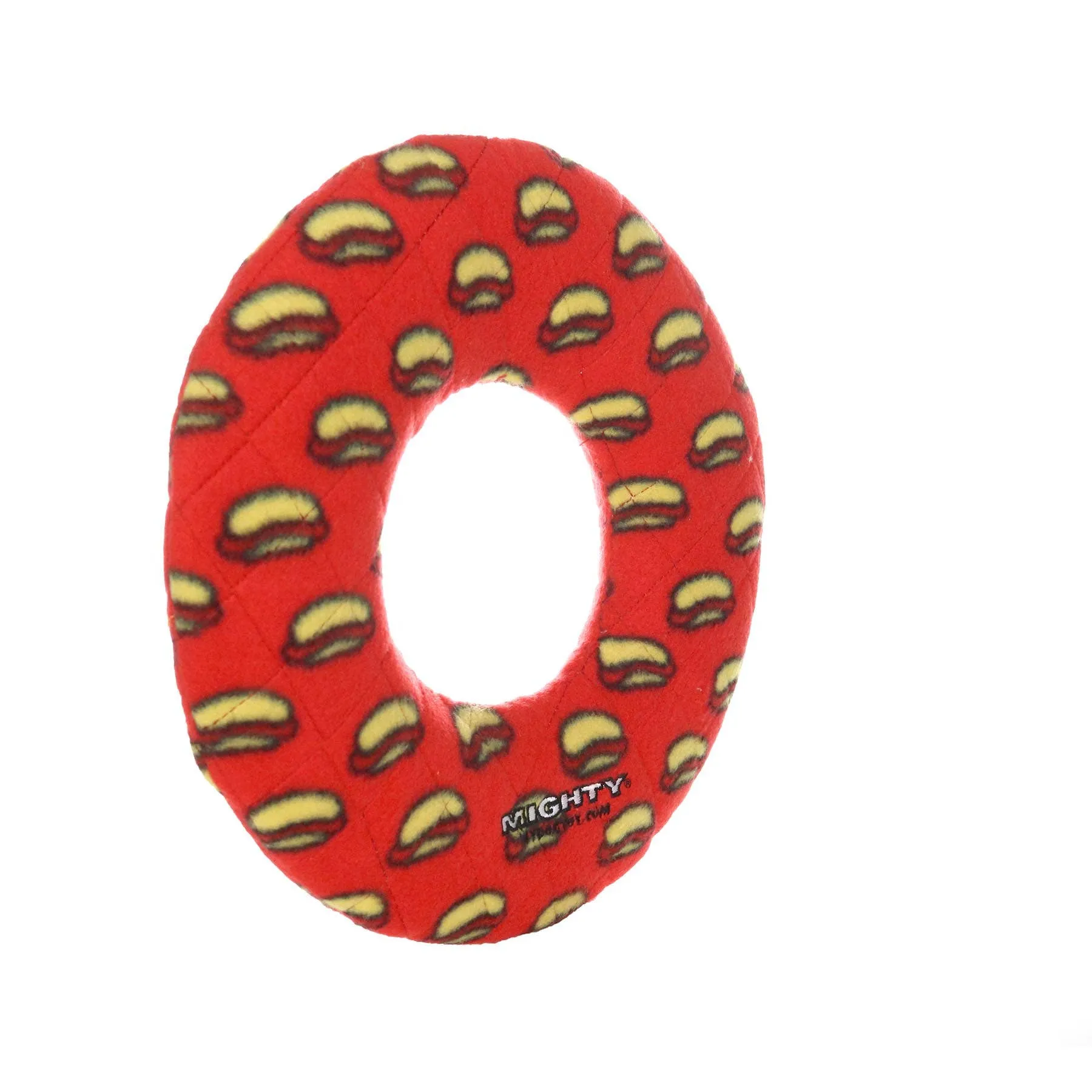 Tuffy Dog Toys - VIP Products - Mighty Ring - Red, Durable, Squeaky Dog Toy, No Stuffing