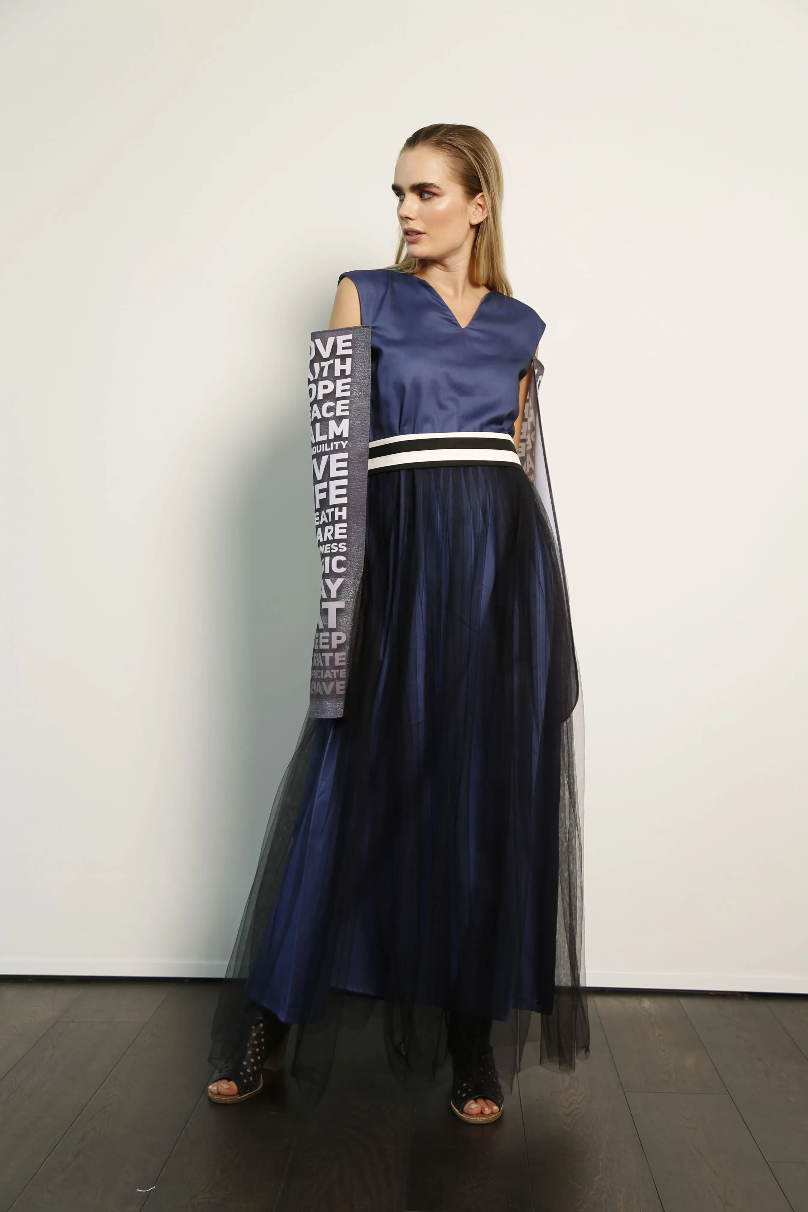 Tulle Dress With Statement Sleeves