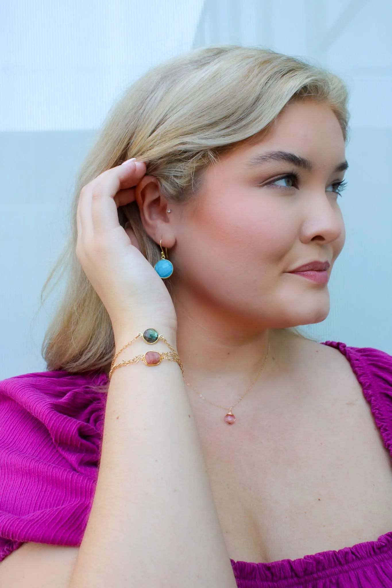 Turquoise Drop Vermeil Earrings