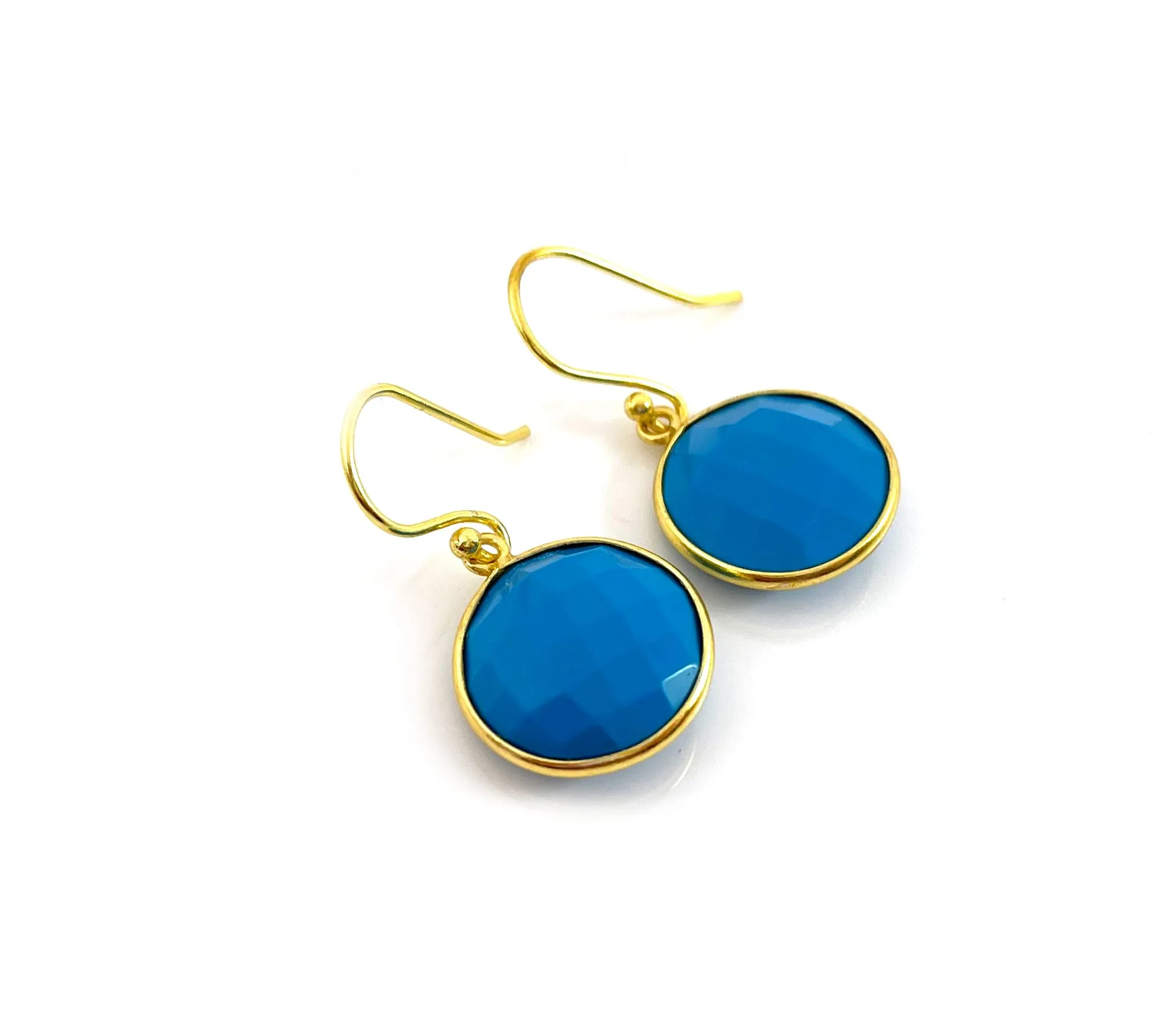 Turquoise Drop Vermeil Earrings