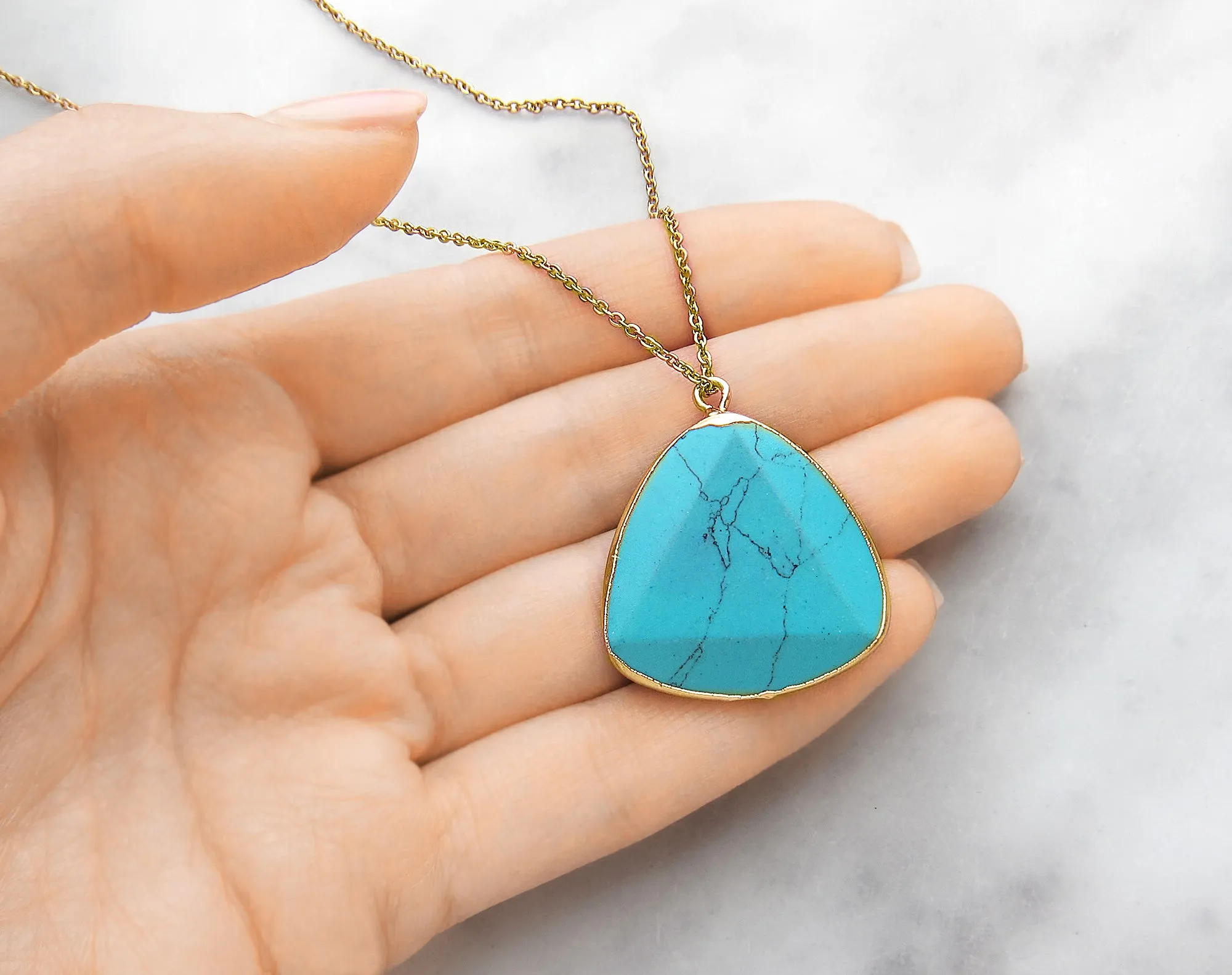 Turquoise necklace statement