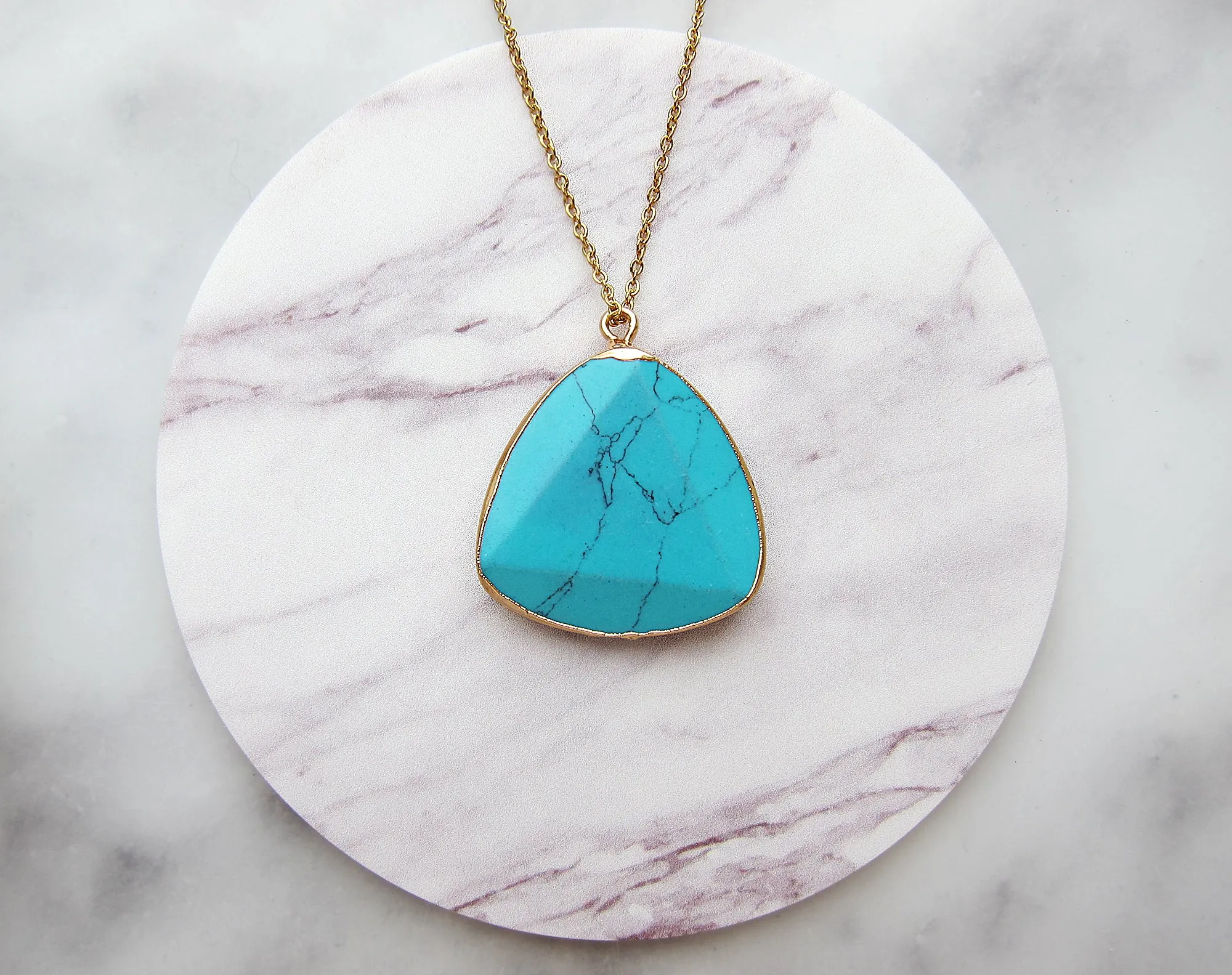 Turquoise necklace statement