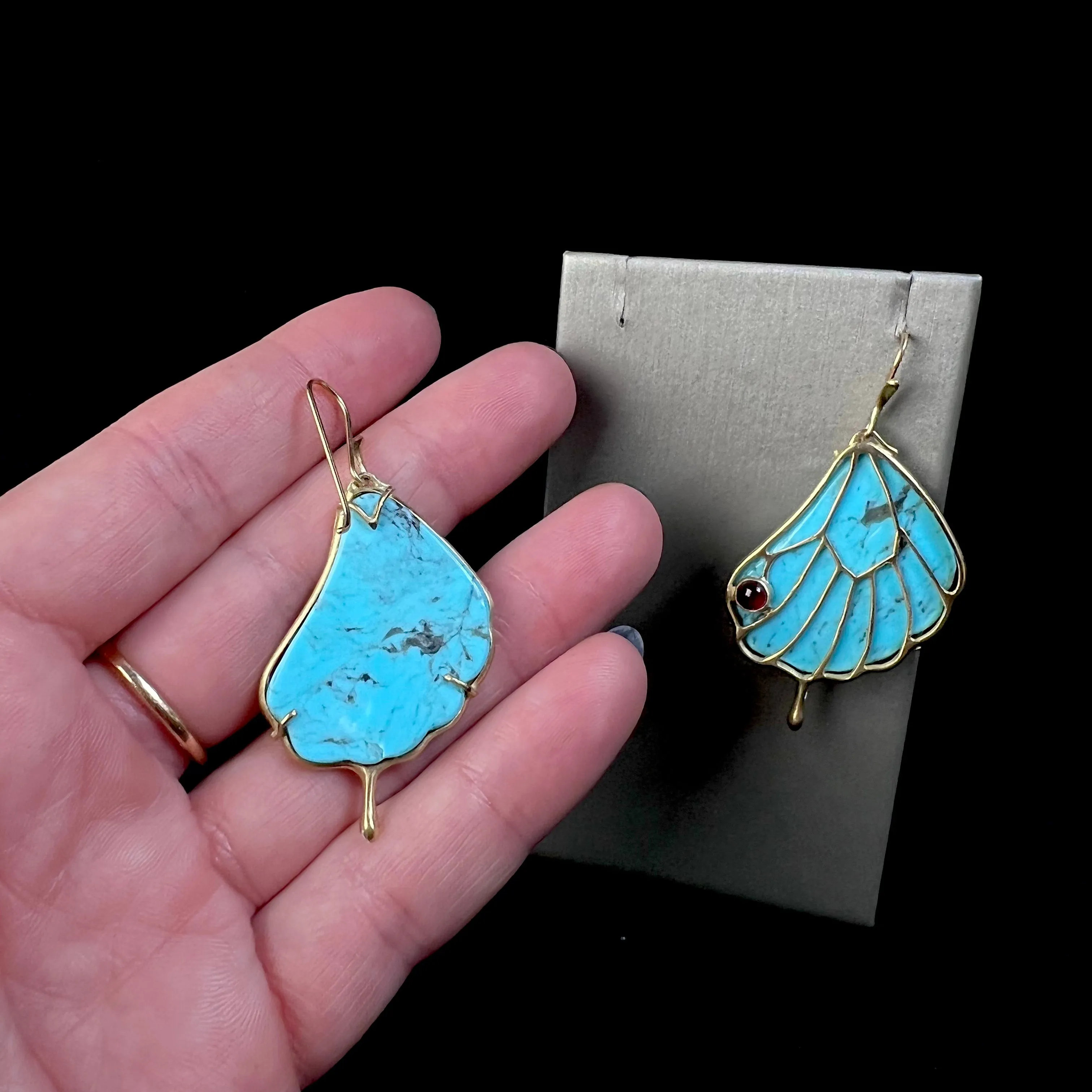 Turquoise Papillon Wing Earrings