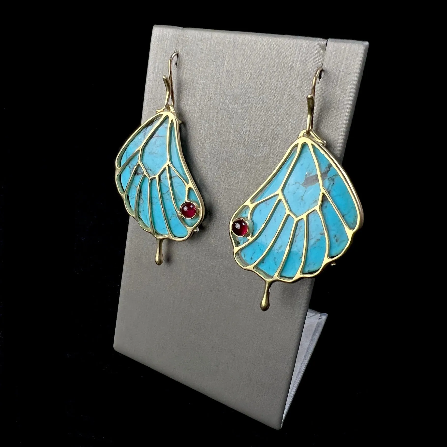 Turquoise Papillon Wing Earrings