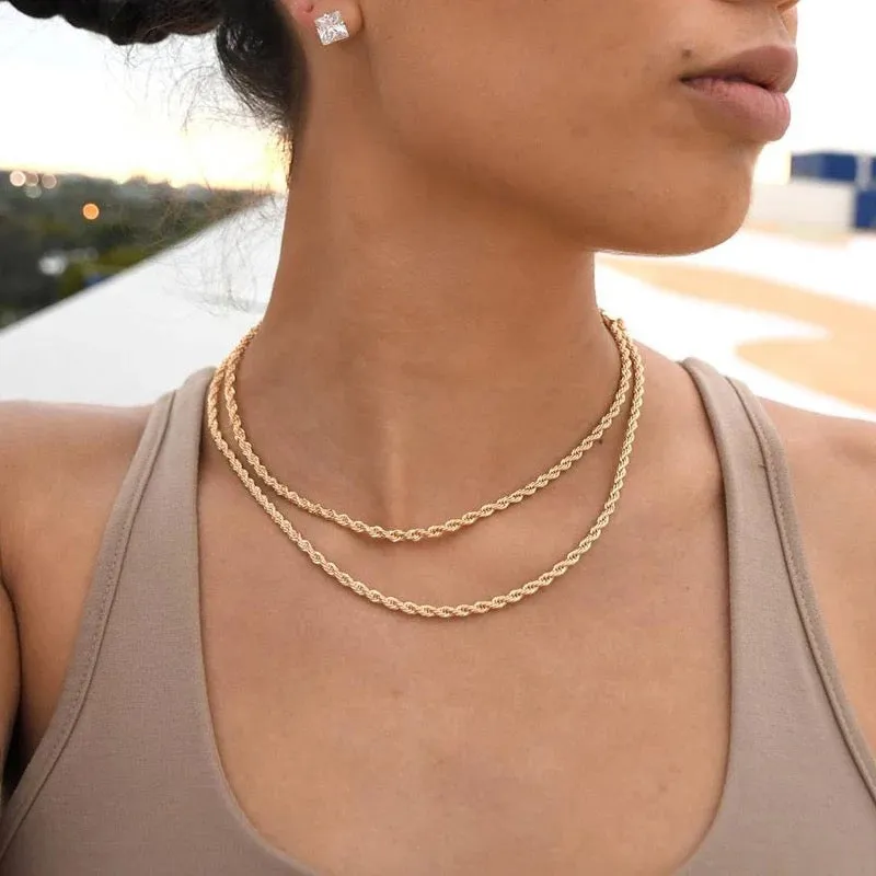 TWISTED ROPE CHAIN (THIN)
