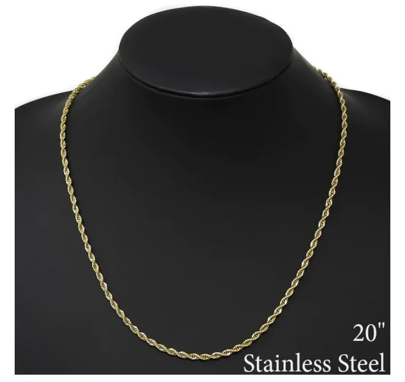 TWISTED ROPE CHAIN (THIN)