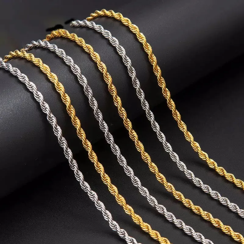 TWISTED ROPE CHAIN (THIN)