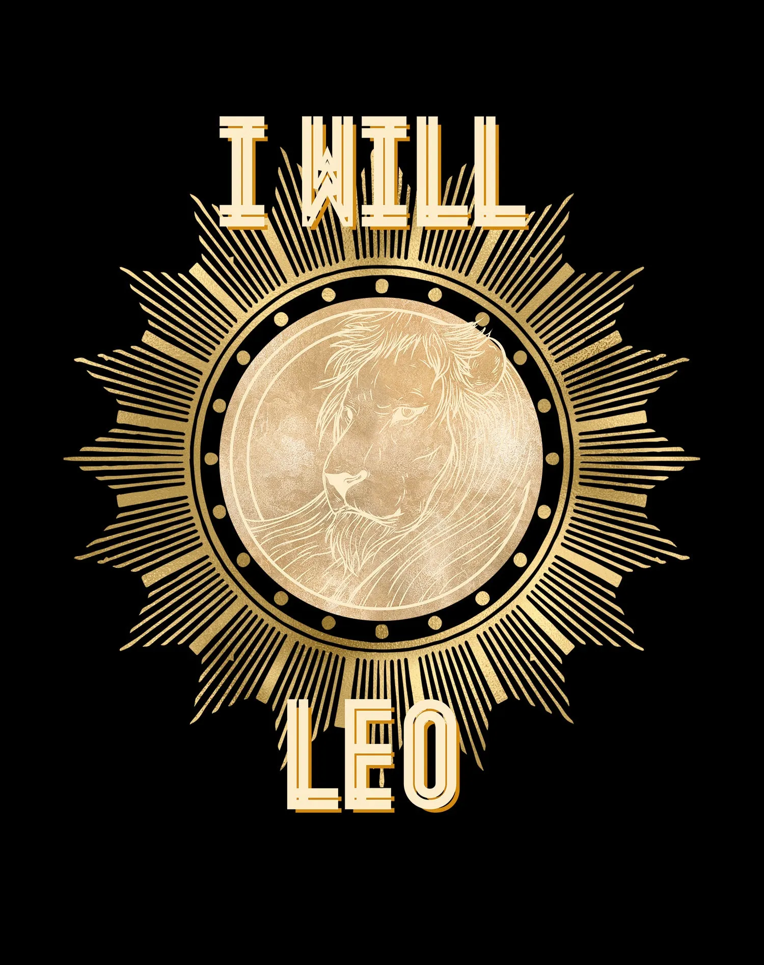 UA Supreme Star Sign Leo Lion Women's T-shirt (Black)