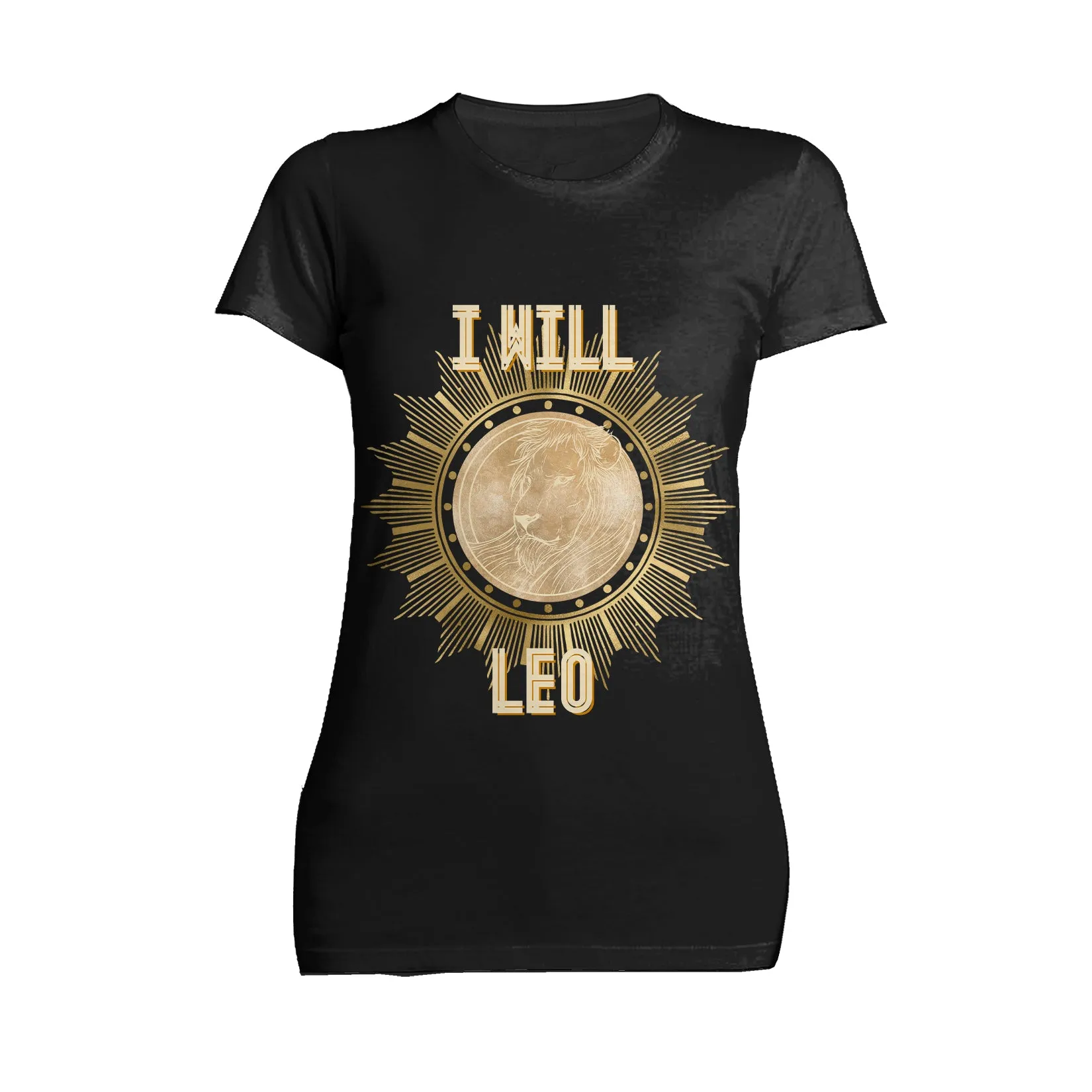 UA Supreme Star Sign Leo Lion Women's T-shirt (Black)