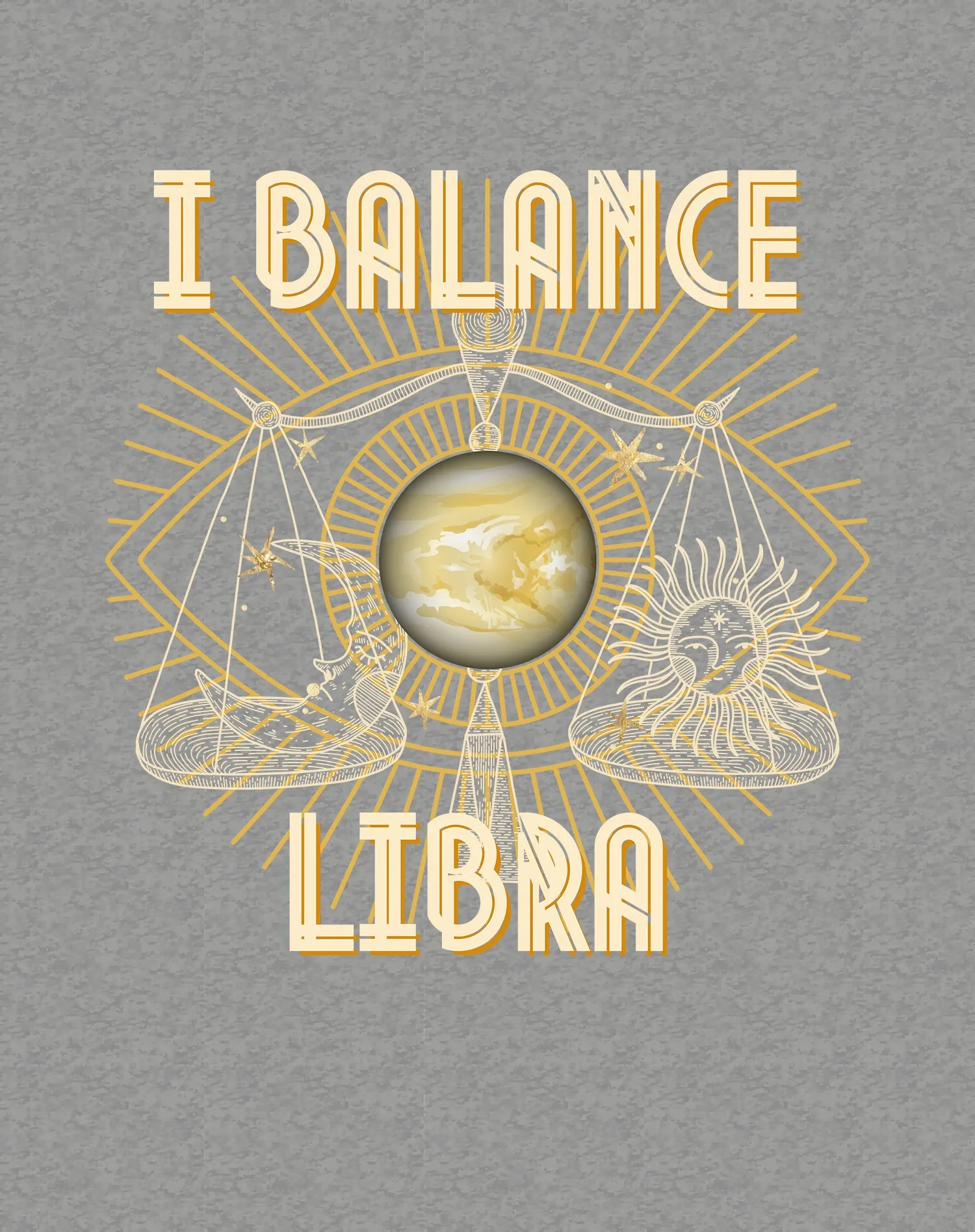 UA Supreme Star Sign Libra Eye Women's T-shirt (Sports Grey)