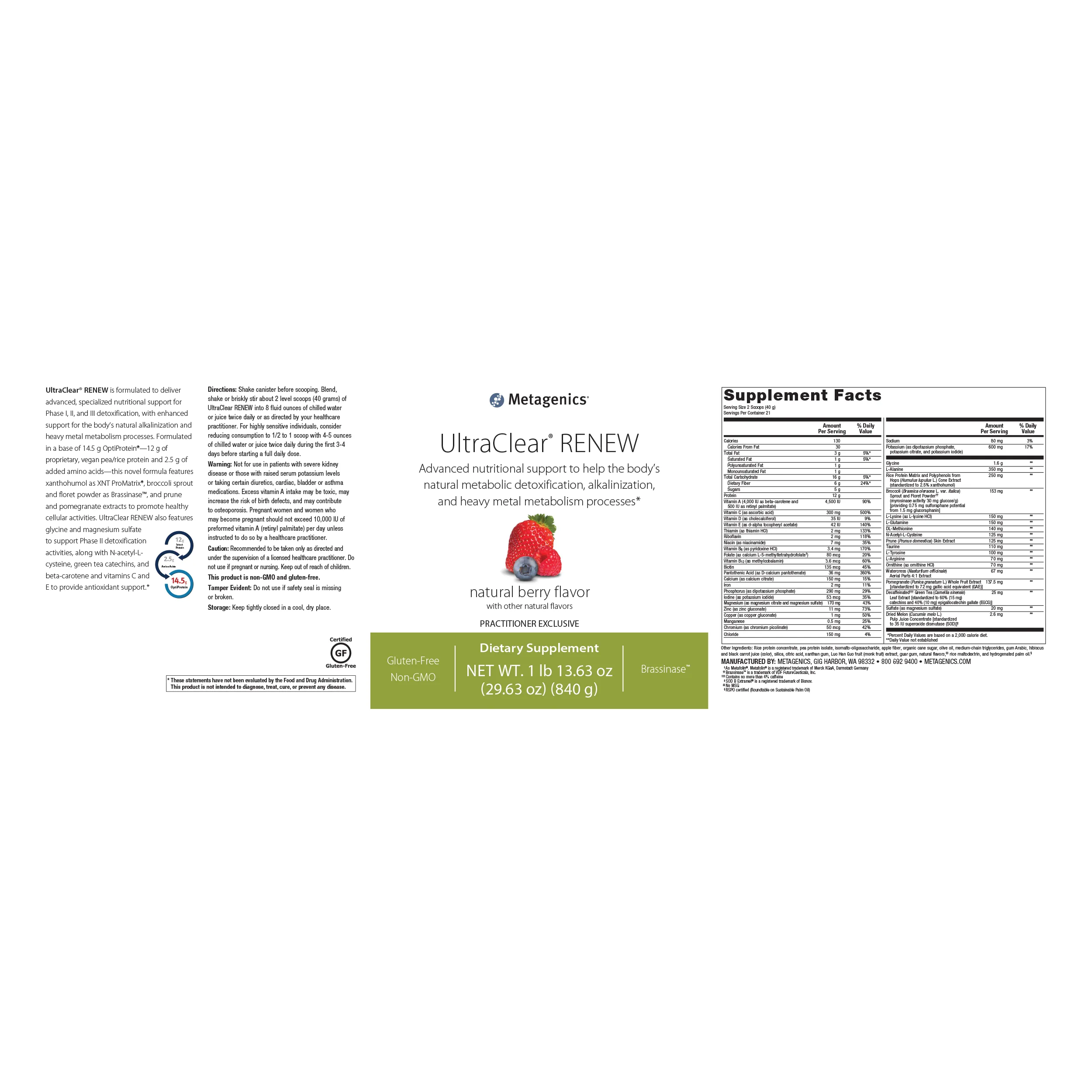 UltraClear® RENEW <br>Advanced nutritional support to help the body’s natural metabolic detoxification, alkalinization, and heavy metal metabolism processes*