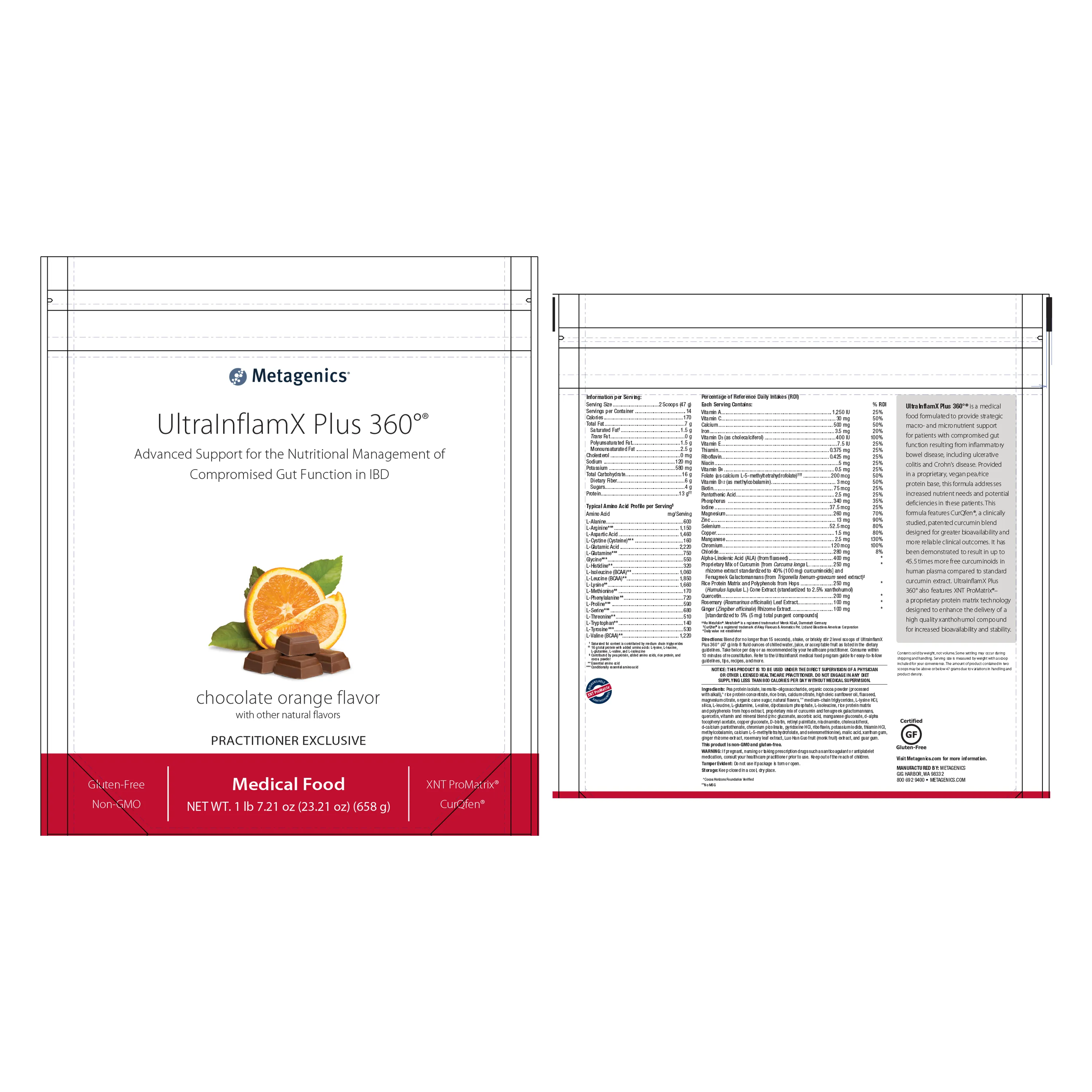 UltraInflamX Plus 360°® <br>Advanced Support for the Nutritional Management of Compromised Gut Function in IBD