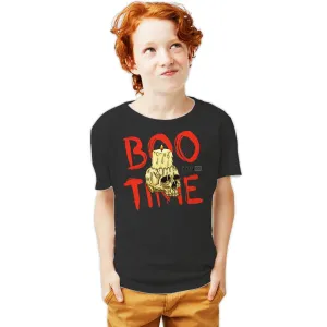 UM Halloween Horror Boo Time Skull Candle Scary Retro 80s Official Youth T-shirt