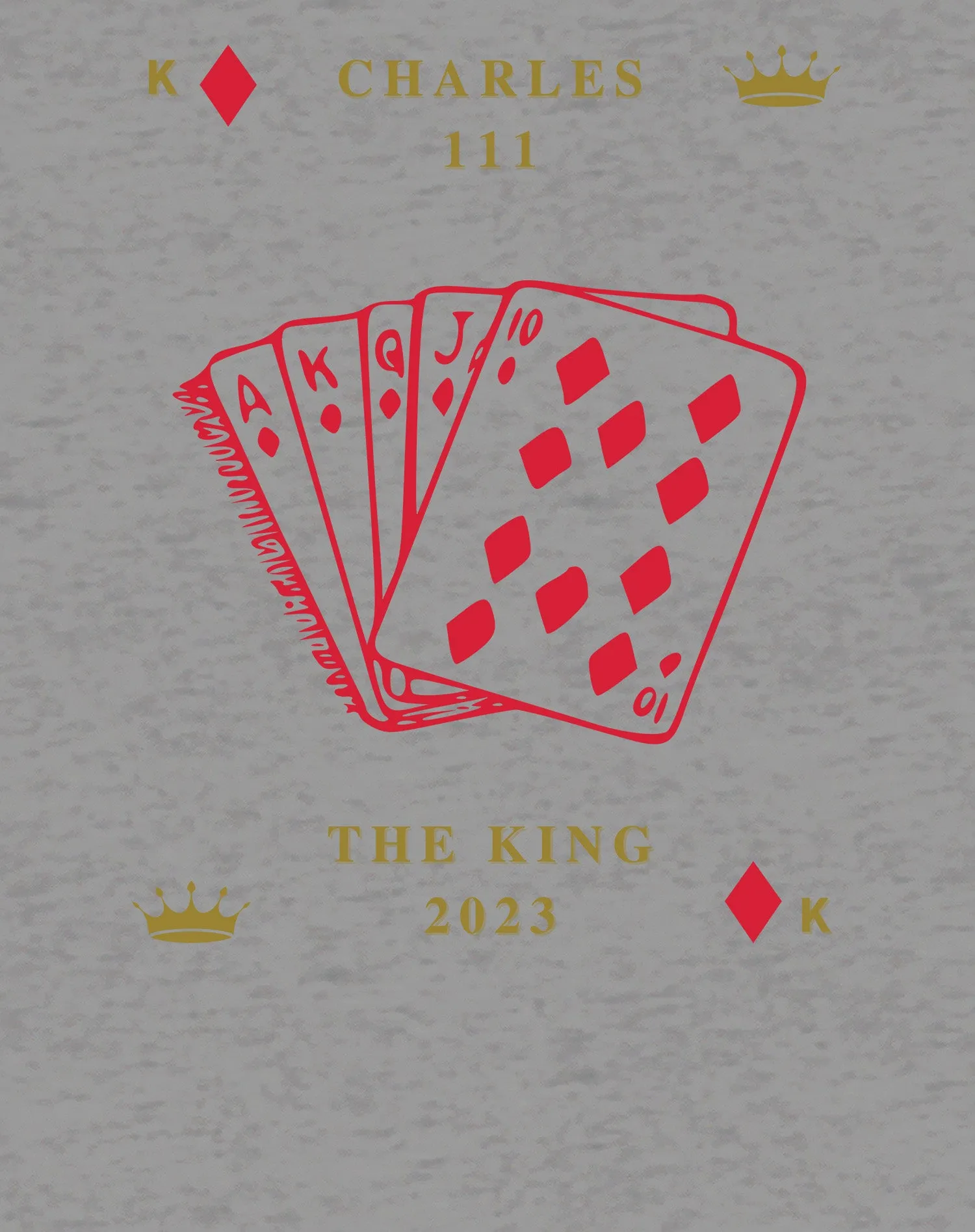Urban Attitude Kings Coronation 2023 Stencil Royal Flush Men's T-shirt