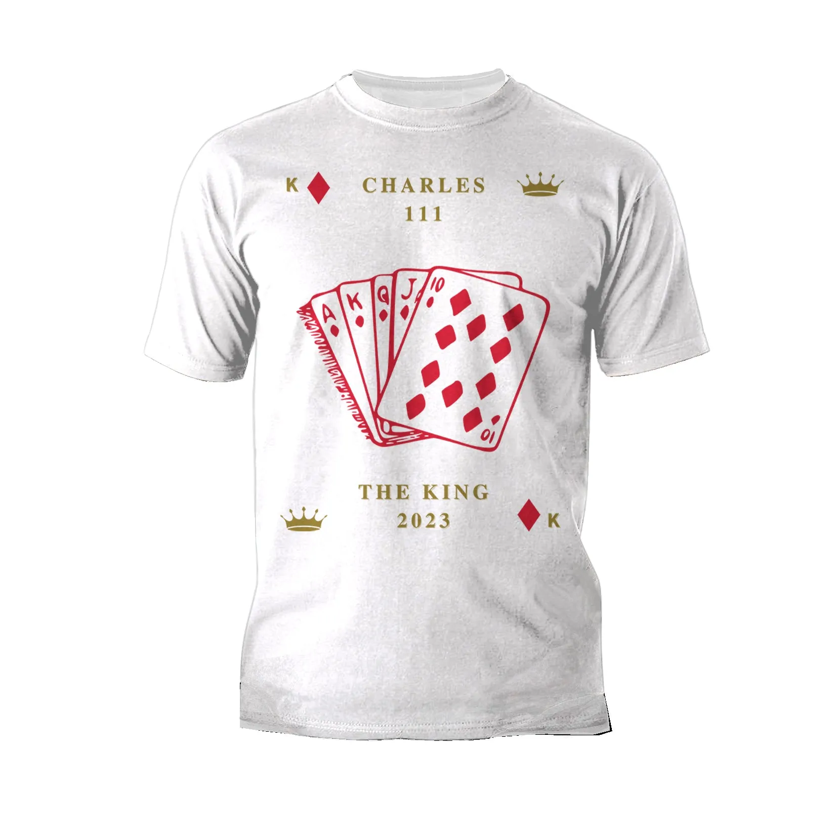 Urban Attitude Kings Coronation 2023 Stencil Royal Flush Men's T-shirt