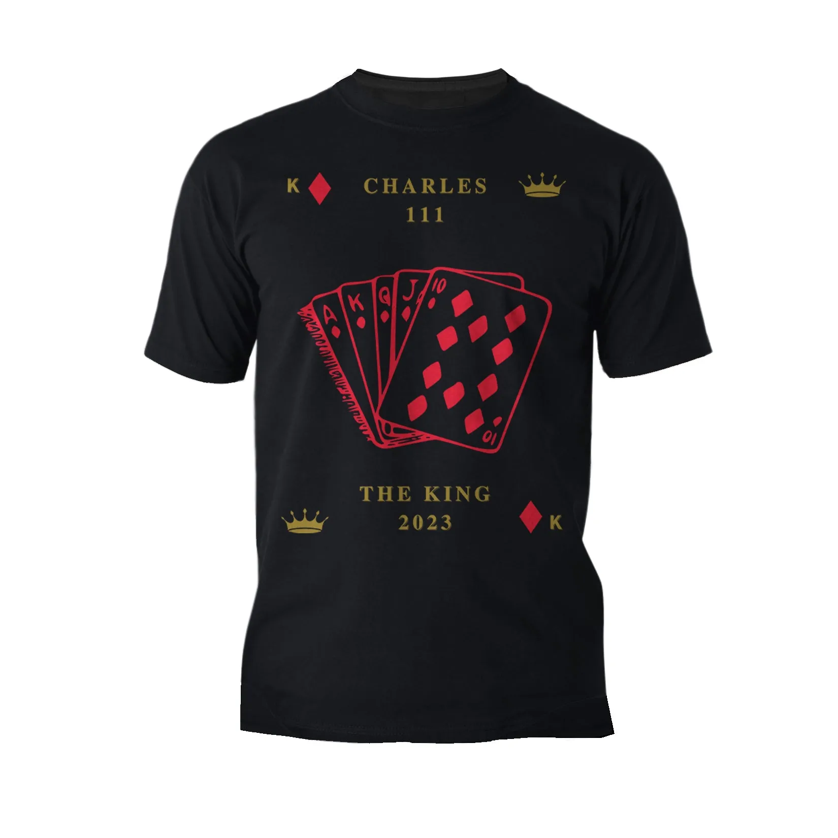 Urban Attitude Kings Coronation 2023 Stencil Royal Flush Men's T-shirt