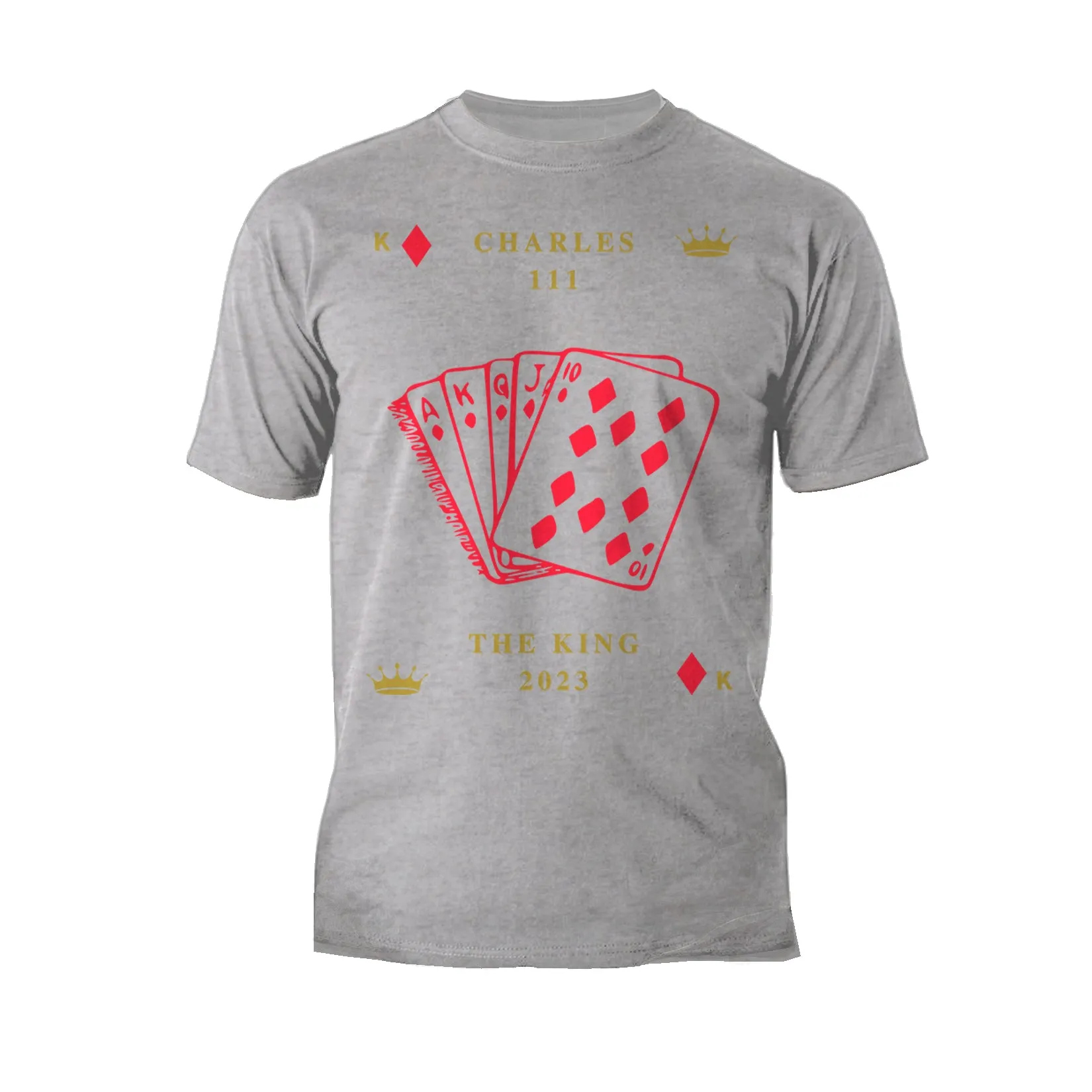 Urban Attitude Kings Coronation 2023 Stencil Royal Flush Men's T-shirt