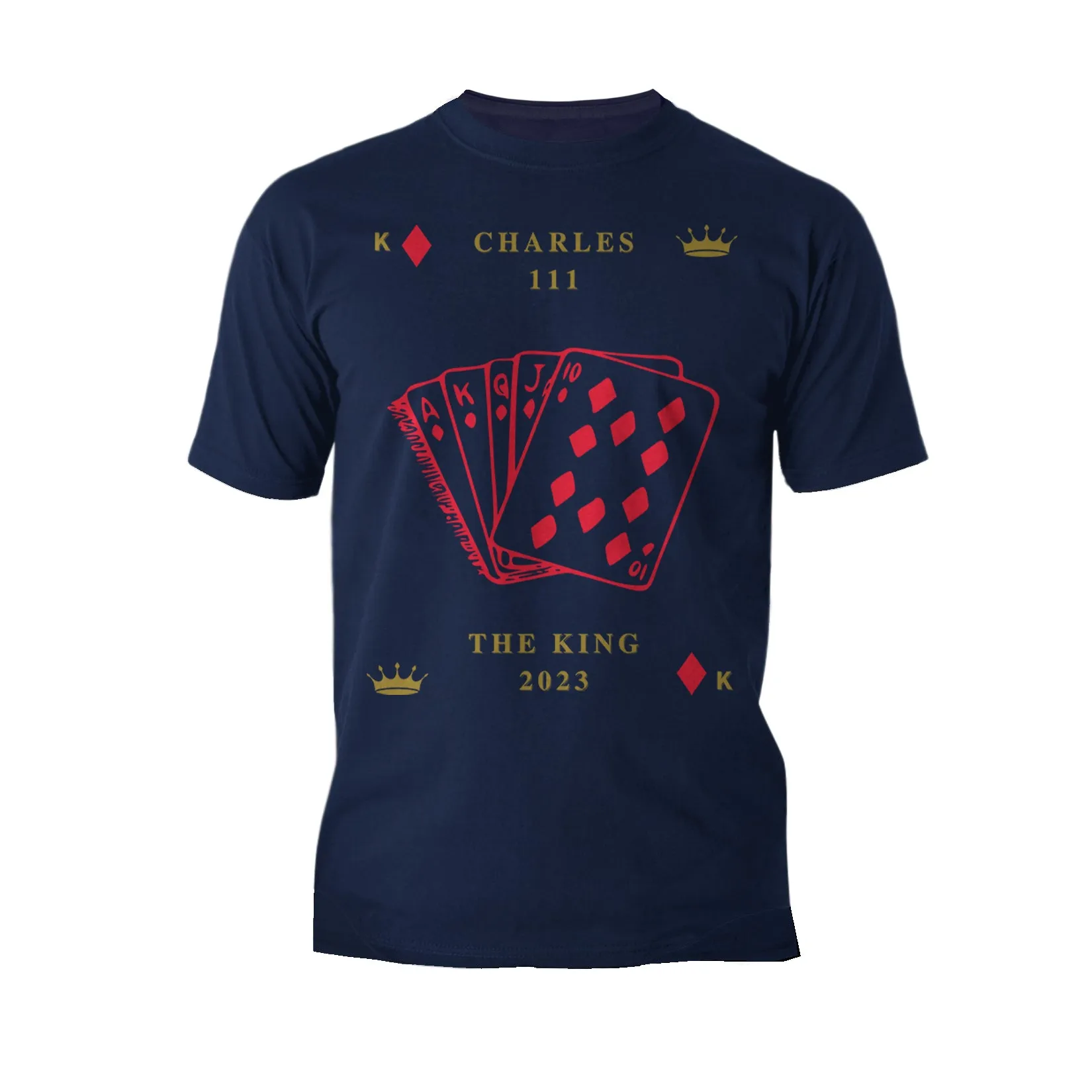 Urban Attitude Kings Coronation 2023 Stencil Royal Flush Men's T-shirt