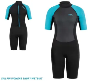 Urban Beach Ladies Sailfin Shorty Wetsuit Aqua - Size XL