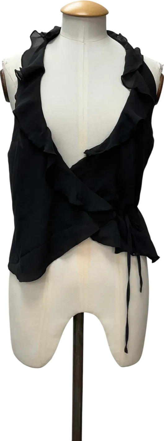 Urban Outfitters Kimchi Blue Black Lace Halter Neck Top UK L