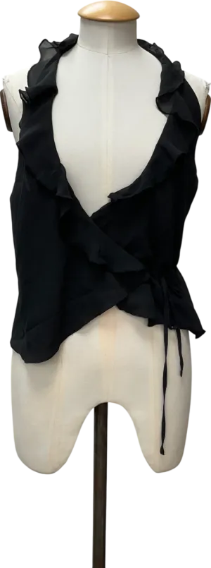 Urban Outfitters Kimchi Blue Black Lace Halter Neck Top UK L