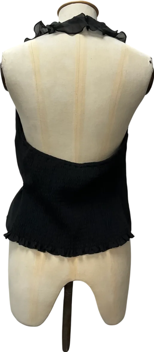 Urban Outfitters Kimchi Blue Black Lace Halter Neck Top UK L