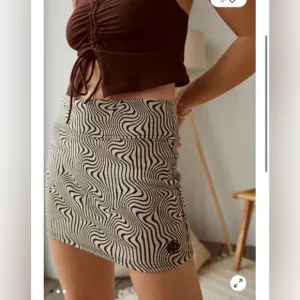 Urban Outfitters UO Peachy Pelmet Swirl Jacquard Skirt Black &amp; Ivory​​
