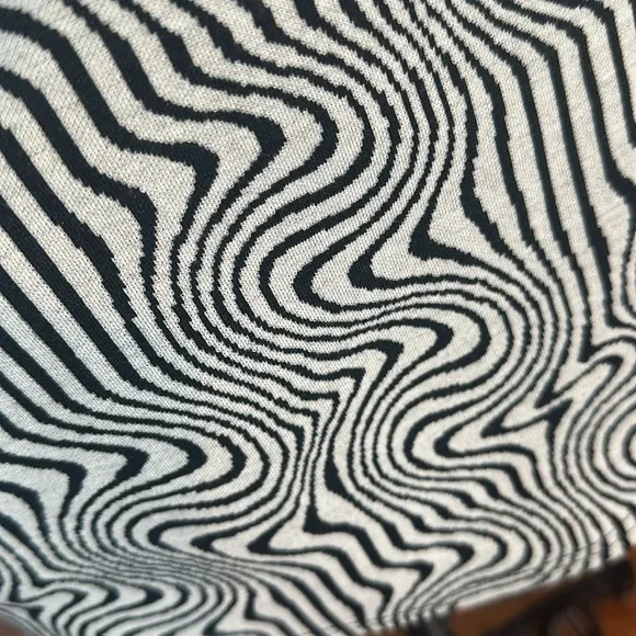 Urban Outfitters UO Peachy Pelmet Swirl Jacquard Skirt Black &amp; Ivory​​