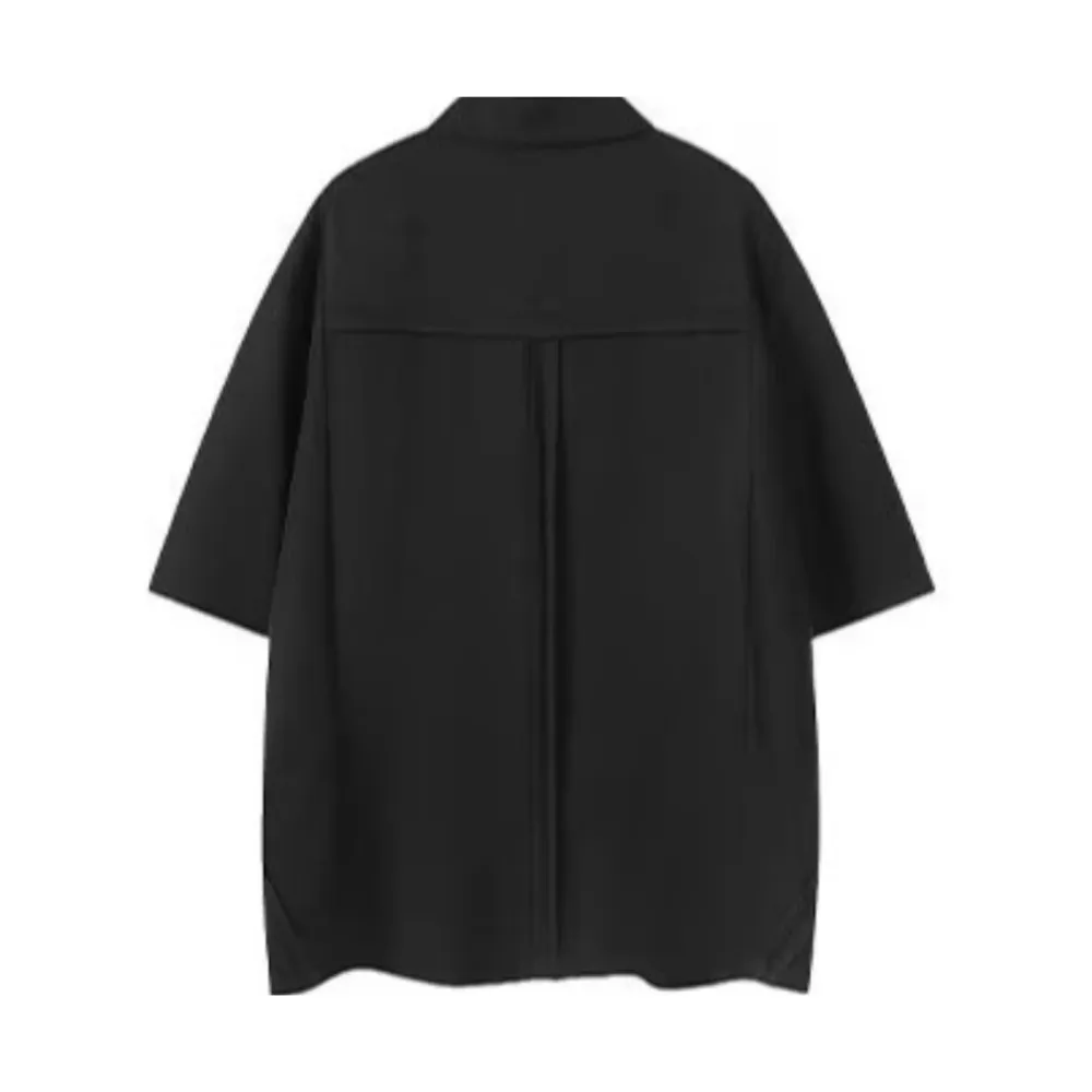 Urban Plain Collar Short Sleeve Shirt