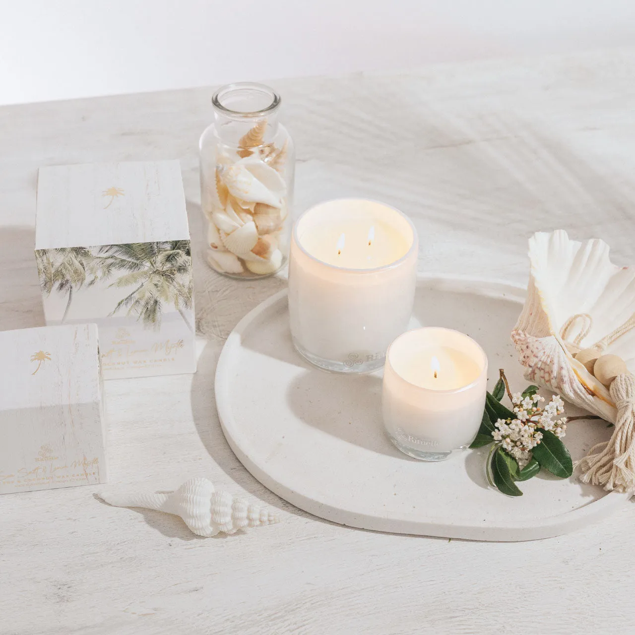 Urban Rituelle Summer Holiday Sea Salt & Lemon Myrtle Scented Soy Candle - 400gm