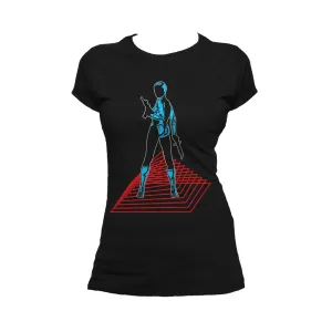 US Brand X Future Retro Cleo Pose Official Women's T-shirt (Black)