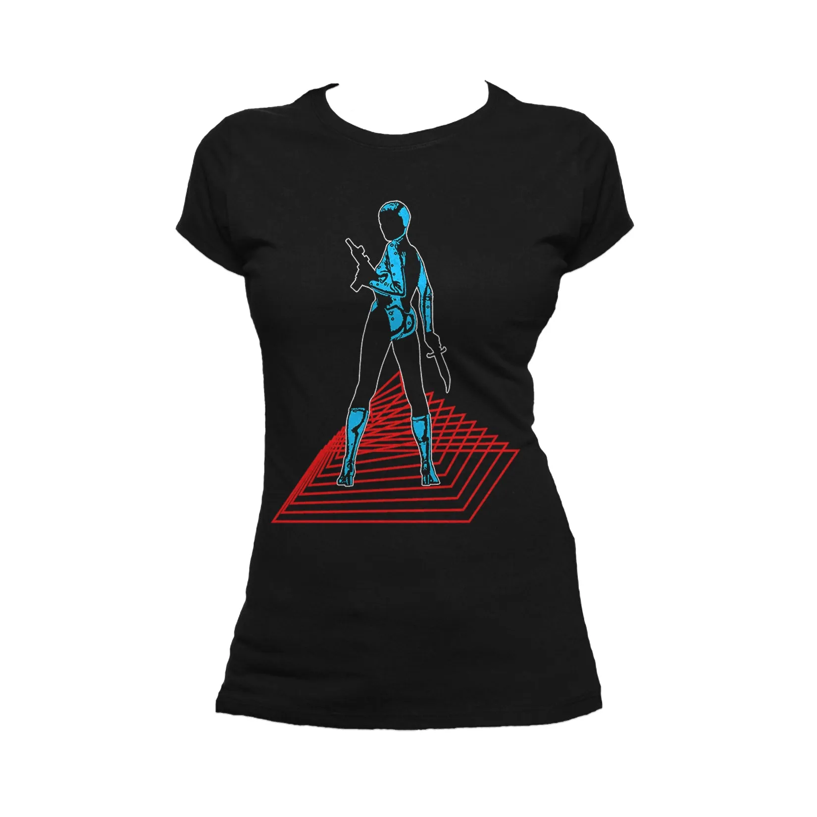 US Brand X Future Retro Cleo Pose Official Women's T-shirt (Black)