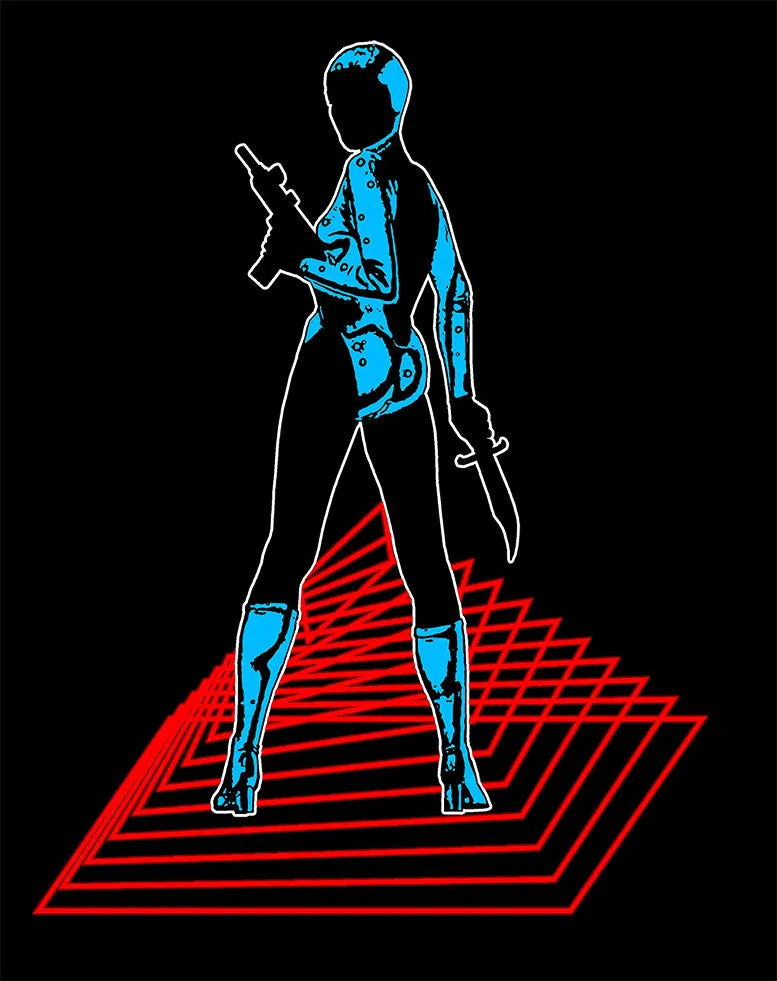 US Brand X Future Retro Cleo Pose Official Women's T-shirt (Black)