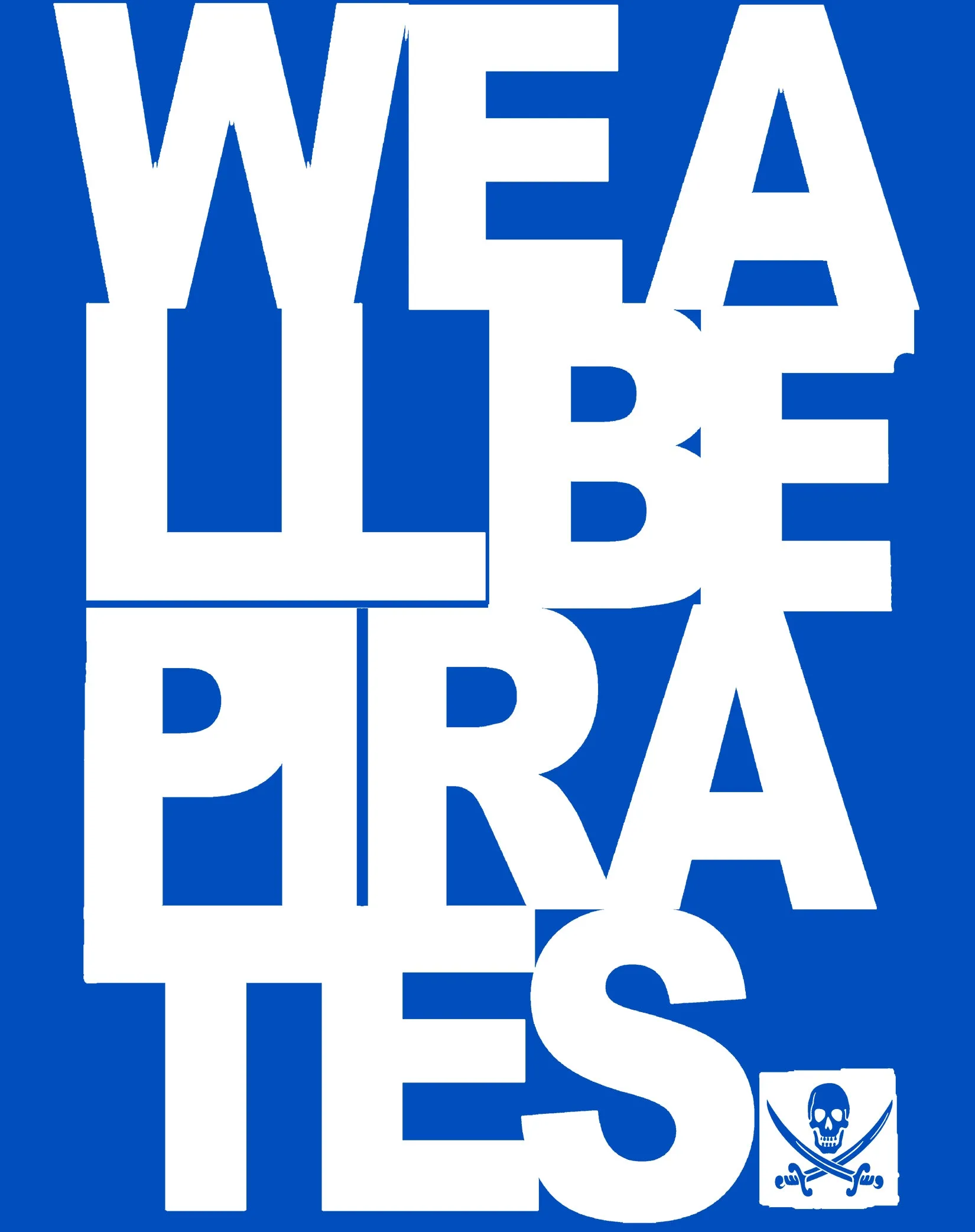 US Brand X Sci Funk We be Pirates Official Men's T-Shirt (Blue)