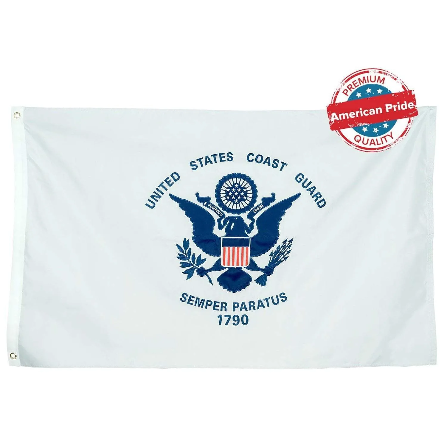 U.S Coast Guard Flag With Grommets 3 X 5 Feet