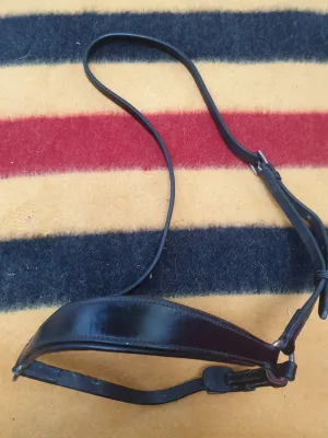 Used brown leather cob size Ascot drop nose band FREE POSTAGE☆