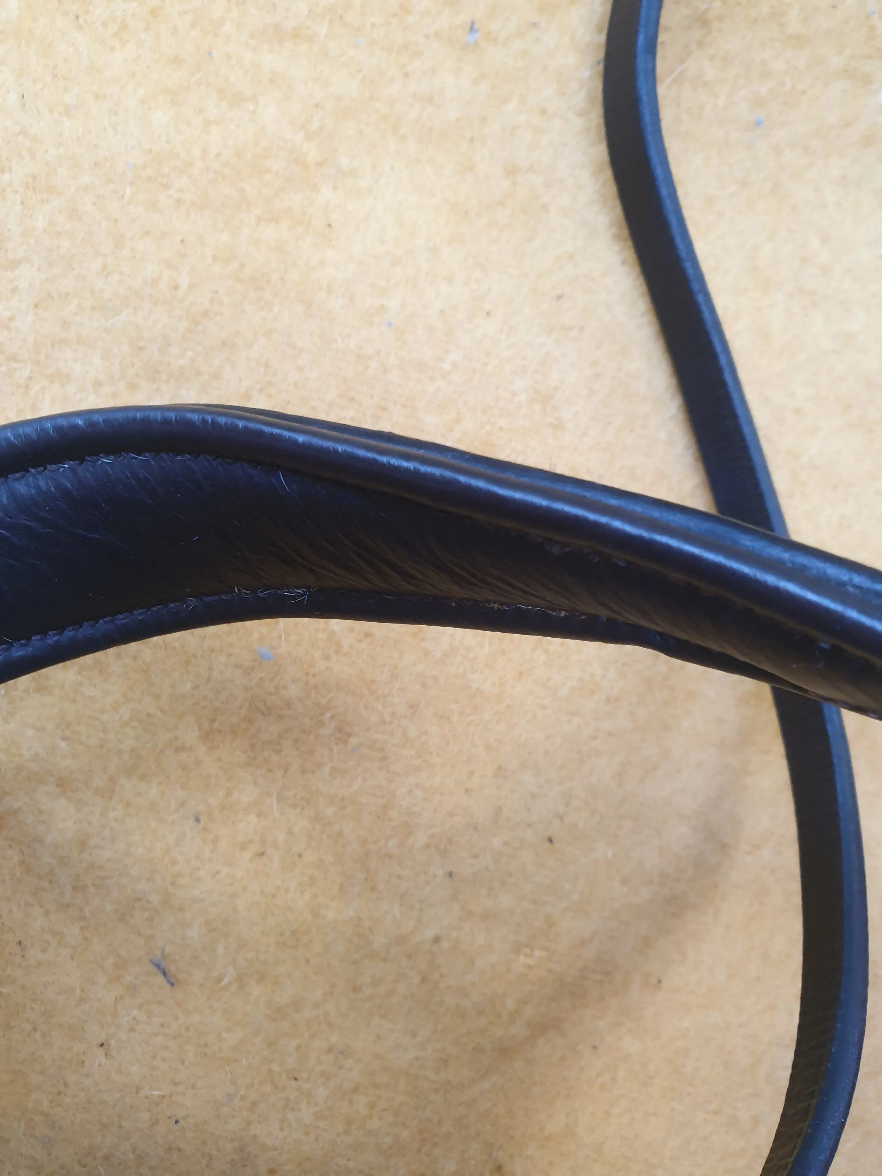 Used brown leather cob size Ascot drop nose band FREE POSTAGE☆