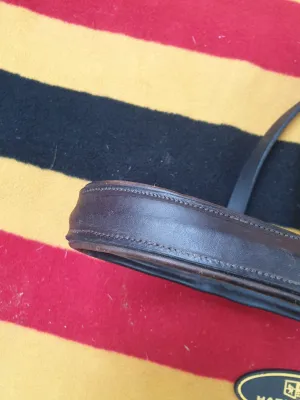 Used full size brown leather nose band FREE POSTAGE☆