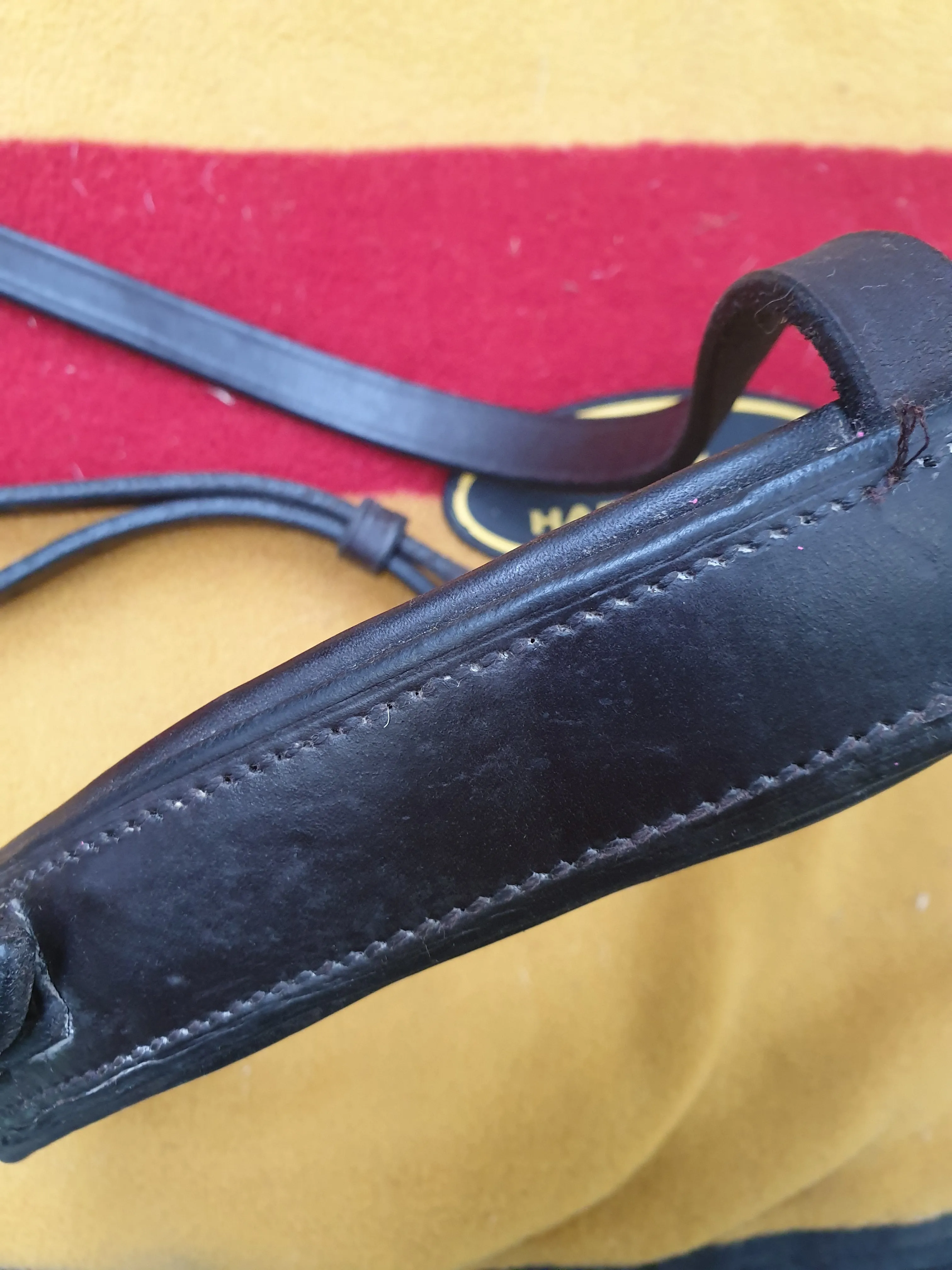 Used full size brown leather nose band FREE POSTAGE☆