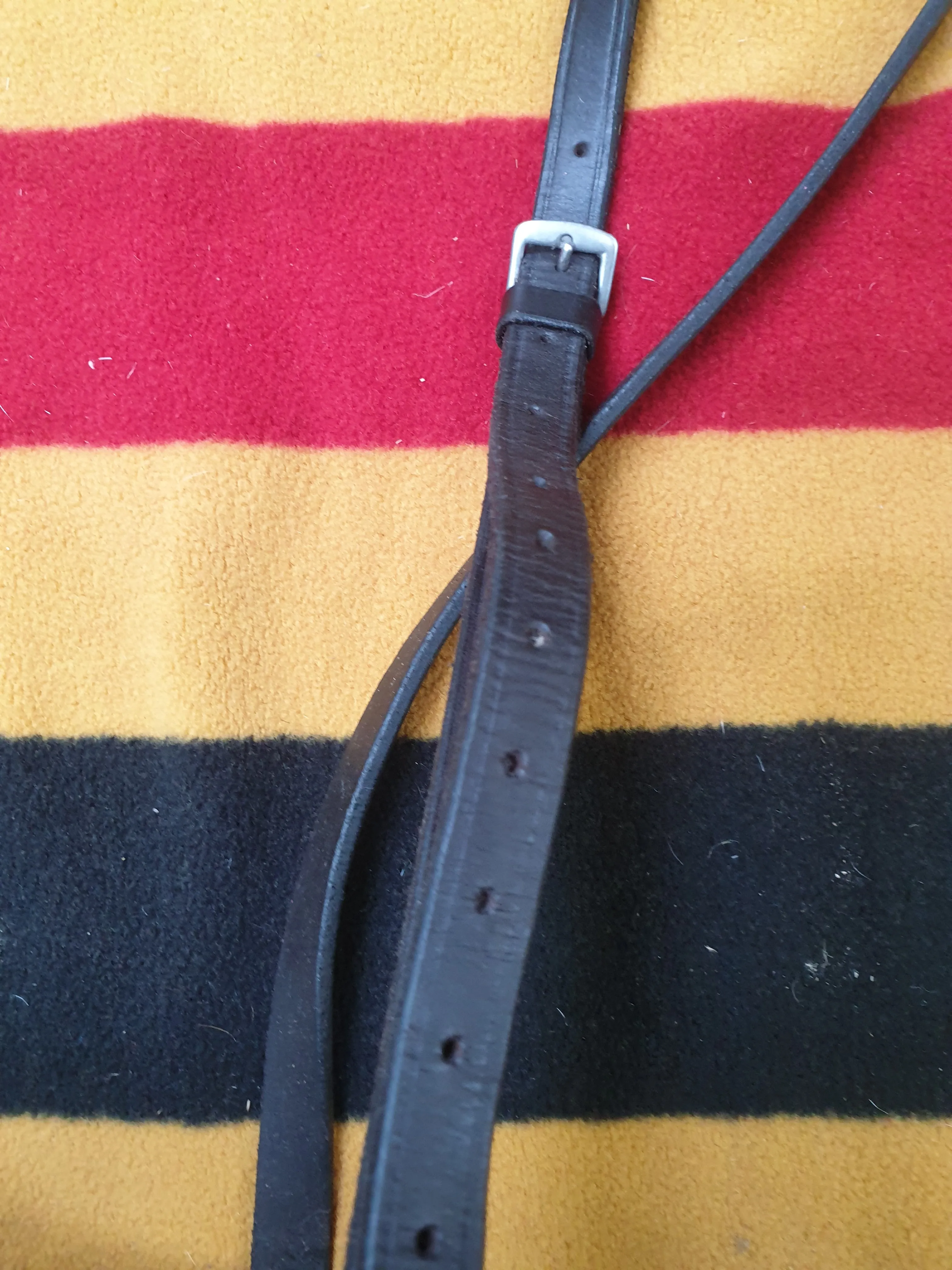 Used full size brown leather nose band FREE POSTAGE☆
