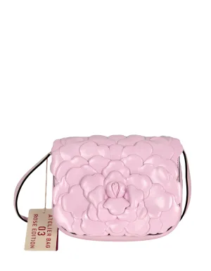Valentino Pink Atelier Rose 03 Edition Leather Rose Small Crossbody Bag