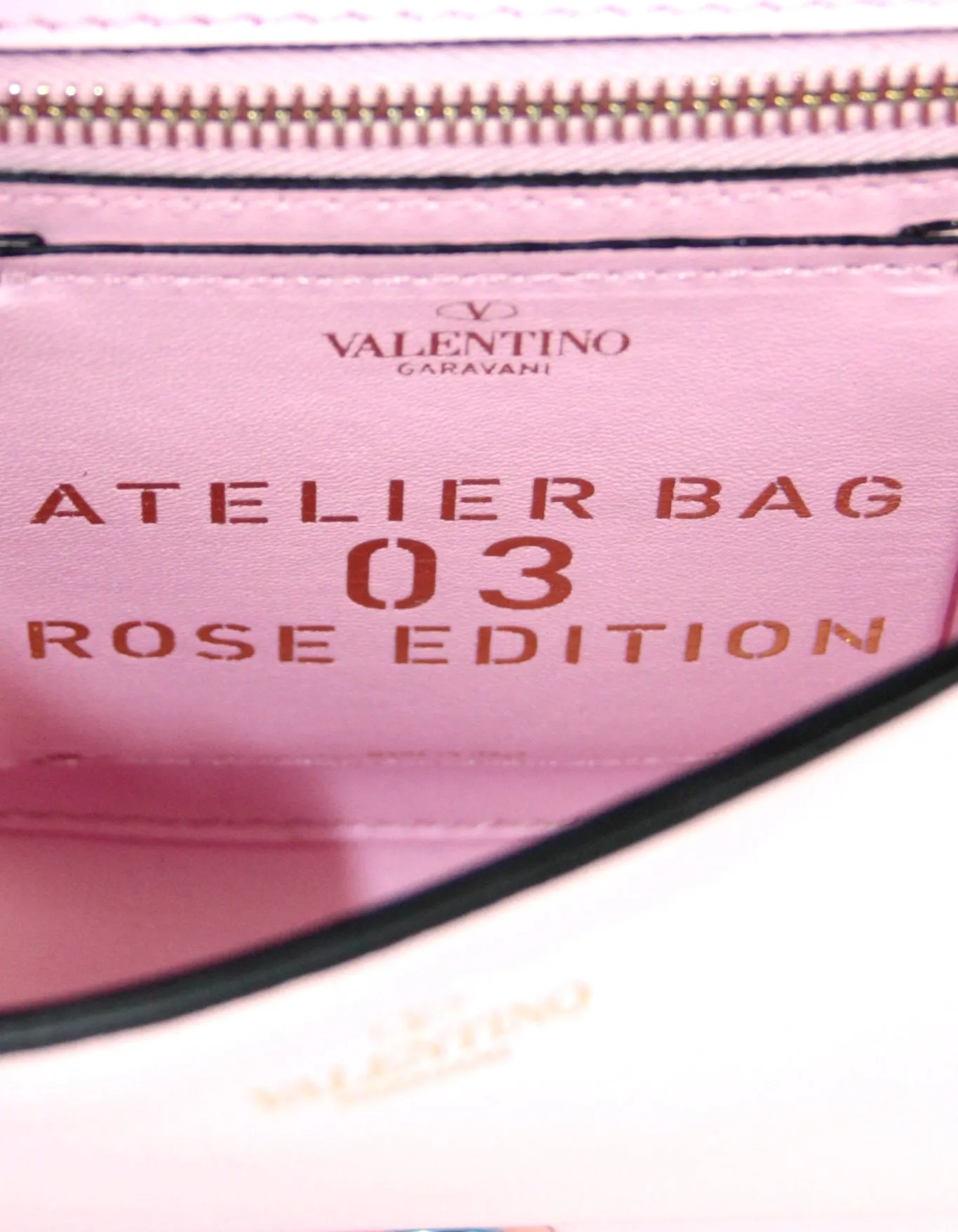 Valentino Pink Atelier Rose 03 Edition Leather Rose Small Crossbody Bag