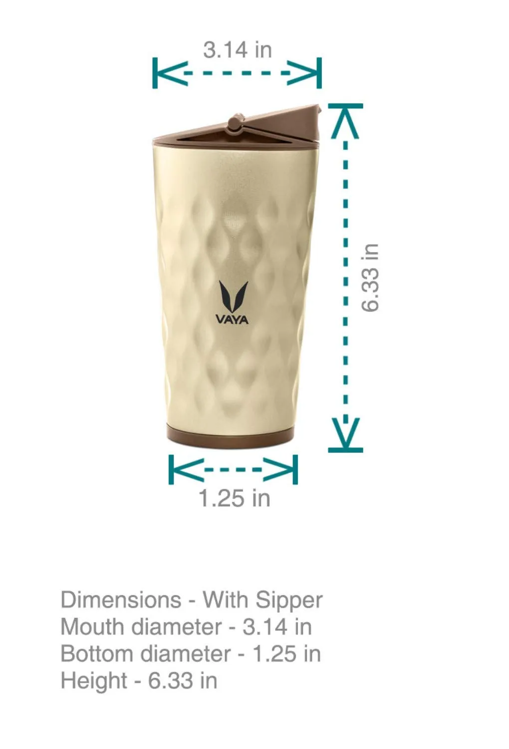 Vaya Drynk - 350 ml - Sipper Lid - (12h Hot / 18h Cold)
