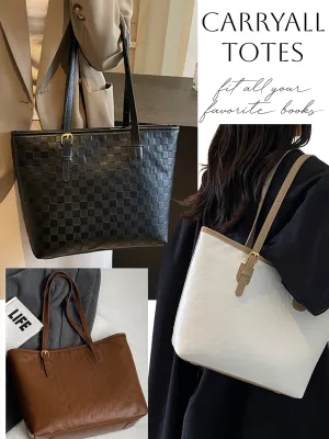 Vegan Leather Large Tote